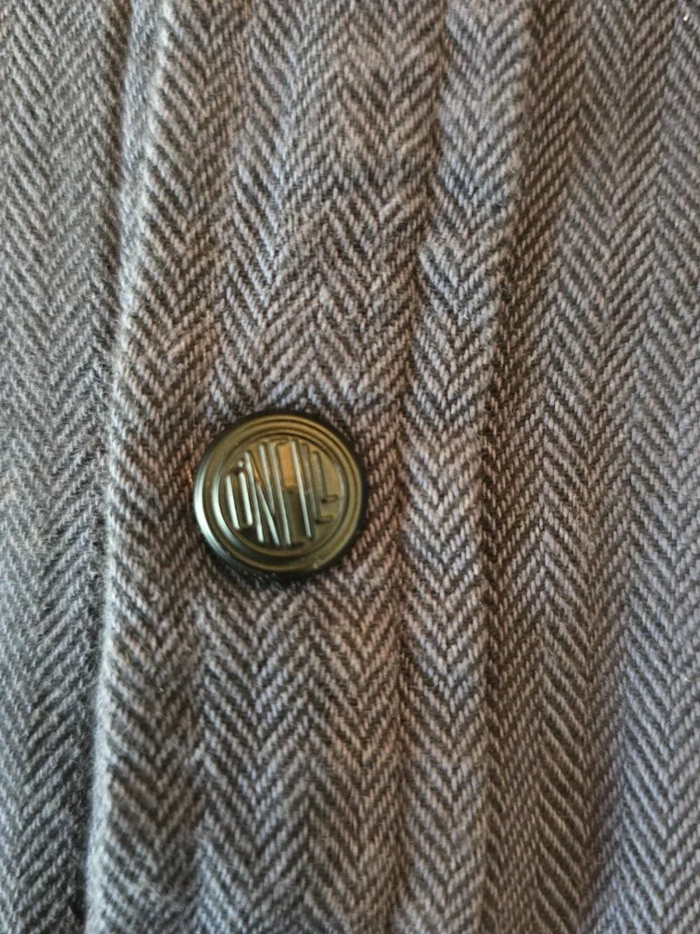 O'Neill Men's Large Grey Classic Fit Herringbone Shirt Jacket w/ Blanket Lining
